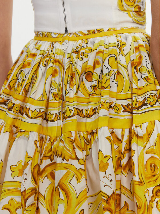 Dolce&Gabbana Dolce&Gabbana Fustă mini F4CB1T HH5DV Galben Regular Fit