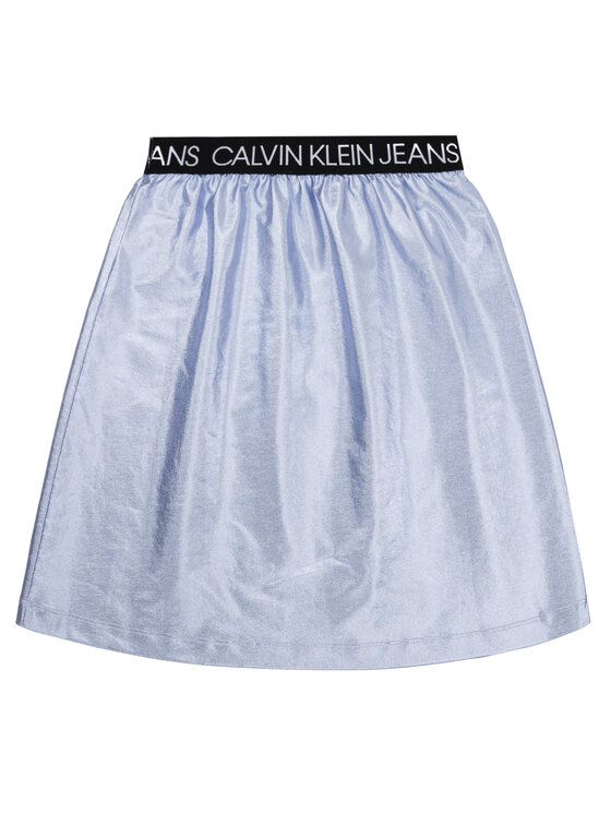 Calvin Klein Jeans Calvin Klein Jeans Sukně Metallic Foil IG0IG00415 Modrá Regular Fit