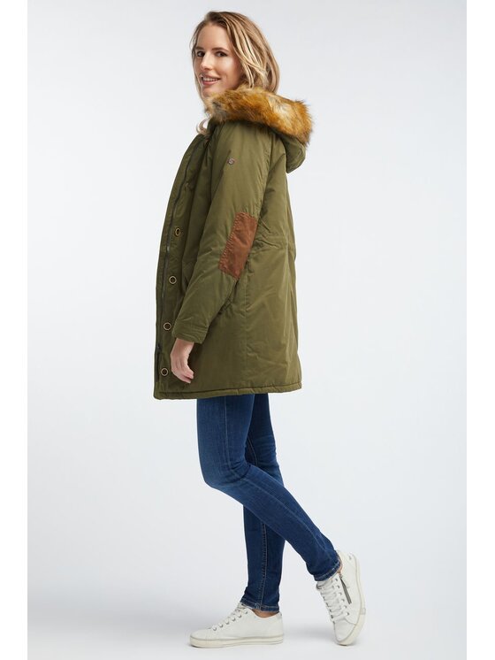 Mustang Mustang Kurtka damska PARKA Zielony Regular Fit