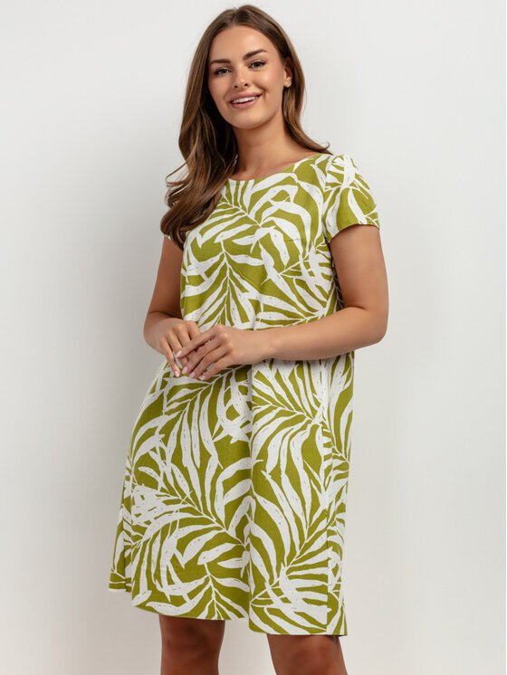 Tessita Tessita Sukienka koktajlowa T423/3/XXL Zielony Regular Fit