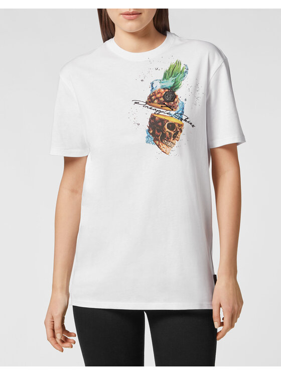 PHILIPP PLEIN PHILIPP PLEIN T-Shirt 4909 Biały Regular Fit
