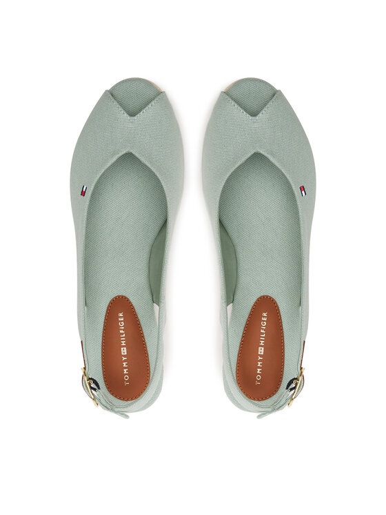 Tommy Hilfiger Tommy Hilfiger Espadrilles Flag Mid Wedge Espad Slingback FW0FW08595 Kék