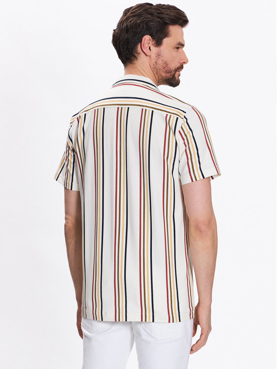 INDICODE INDICODE Koszula Mulle 20-350 Écru Regular Fit