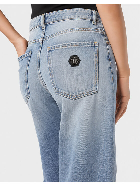 PHILIPP PLEIN PHILIPP PLEIN Džínsy 31208 Modrá Skater Fit