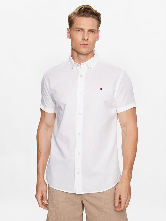 Camicia 12233118 Bianco Slim Fit
