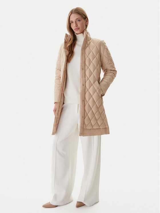 Fracomina Fracomina Cappotto di transizione FR25WC3004O45301 Beige Regular Fit