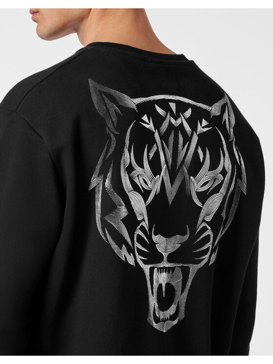 Plein Sport Plein Sport Longsleeve 13085 Czarny Regular Fit