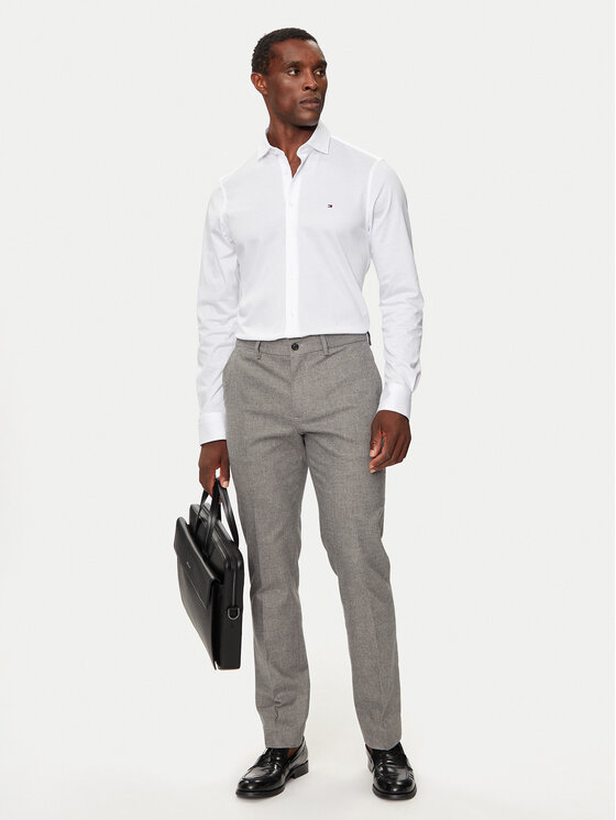 Tommy Hilfiger Tommy Hilfiger Πουκάμισο MW0MW36908 Λευκό Slim Fit