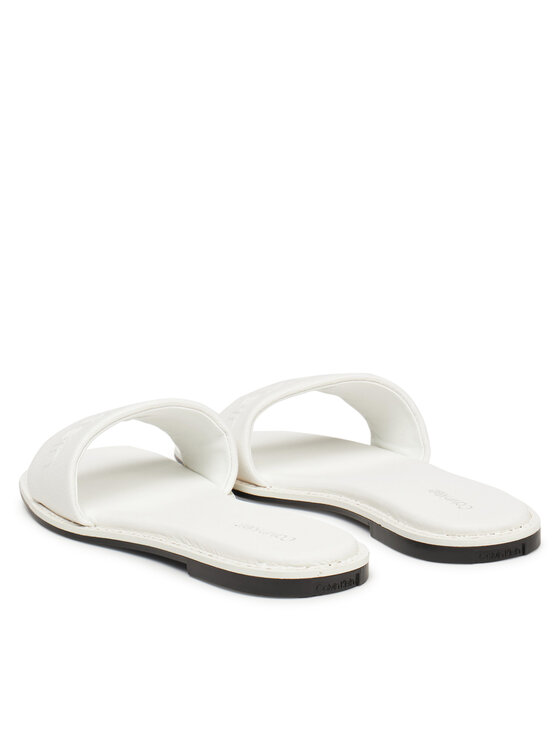 Calvin Klein Calvin Klein Şlapi Flat Slide - He HW0HW02378 Alb