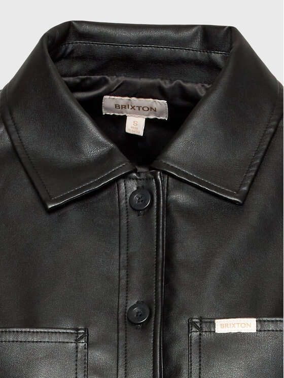 Brixton Brixton Куртка зі штучної шкіри Survey Boxy Chore 03354 Чорний Regular Fit