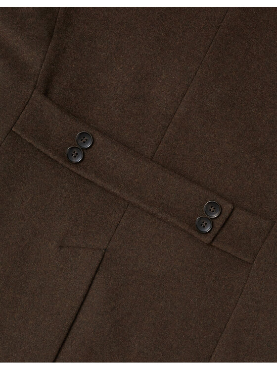 Borgio Borgio Płaszcz wełniany rizziconi Brązowy Slim Fit