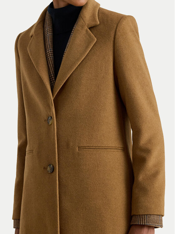 LAUREN RALPH LAUREN LAUREN RALPH LAUREN Płaszcz wełniany 297P04141002 Brązowy Regular Fit