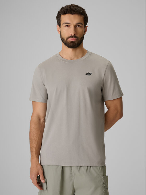 4F 4F T-Shirt BASIC+ Szary Regular Fit