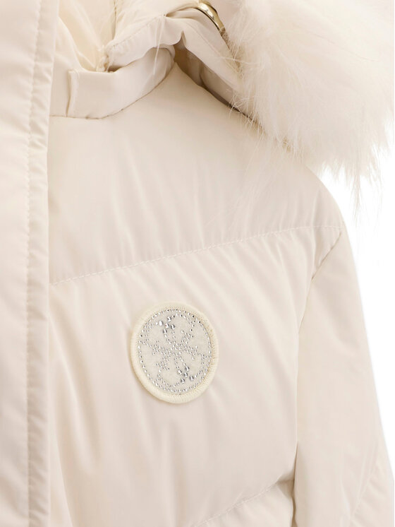 Guess Guess Žieminė striukė J6BL14 W4006 Kreminė Regular Fit