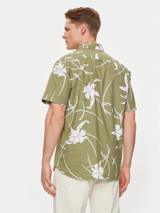 Tommy Hilfiger Tommy Hilfiger Koszula Tropical MW0MW34587 Zielony Regular Fit