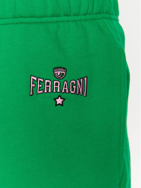 Chiara Ferragni Chiara Ferragni Спортивні штани 74CBAT01 Зелений Regular Fit