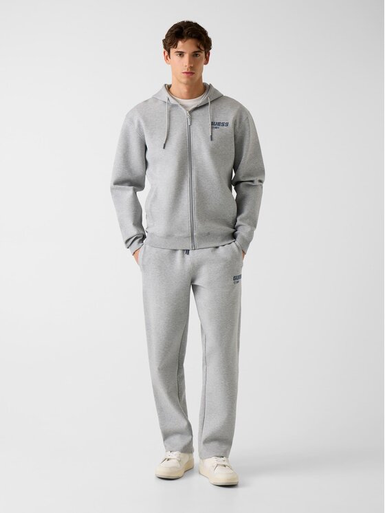 Guess Guess Kalhoty z materiálu 180801 Šedá Regular Fit