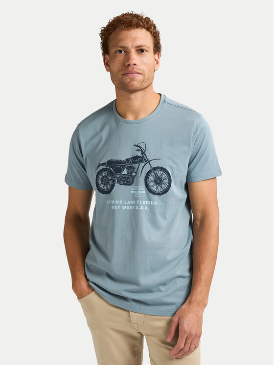 Petrol Industries Petrol Industries T-Shirt M-1050-TSR707 Modrá Regular Fit