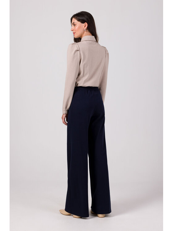 BeWear BeWear Spodnie damskie B275 Granatowy Modern Fit