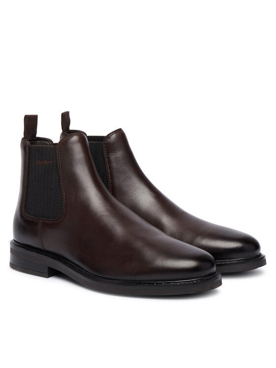 Gant Gant Kotníková obuv s elastickým prvkem St Fairkon 33651495 Tmavě hnědá
