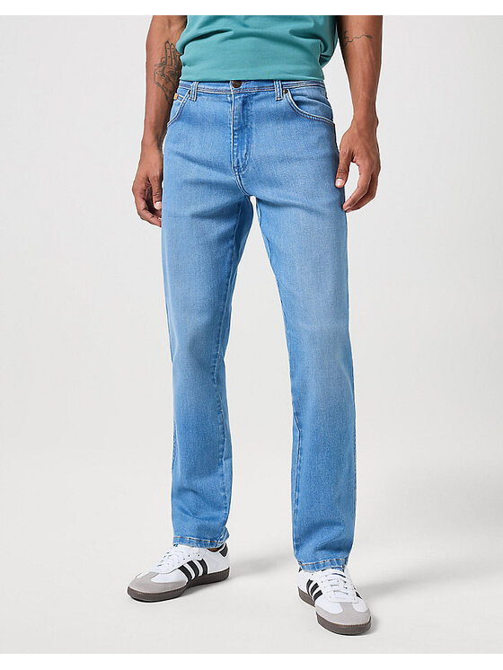 Wrangler Wrangler Jeansy RIVER Niebieski Slim Fit