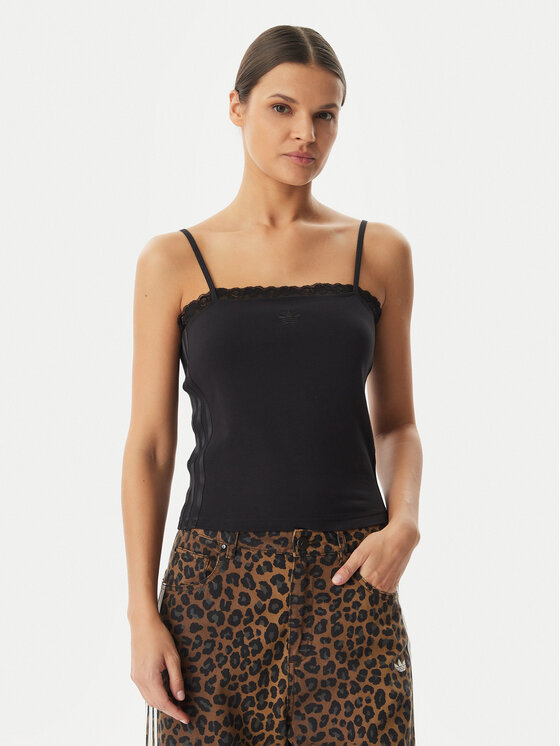 adidas Top KC6437 Czarny Slim Fit