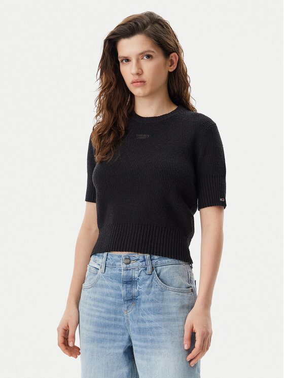 Tommy Jeans Tommy Jeans Sweater DW0DW20380 Fekete Regular Fit