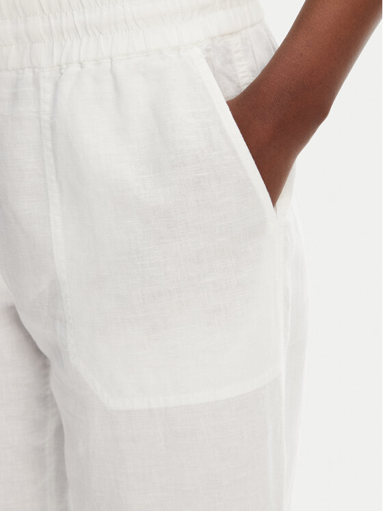 Olsen Olsen Kalhoty z materiálu 14002404 Bílá Regular Fit