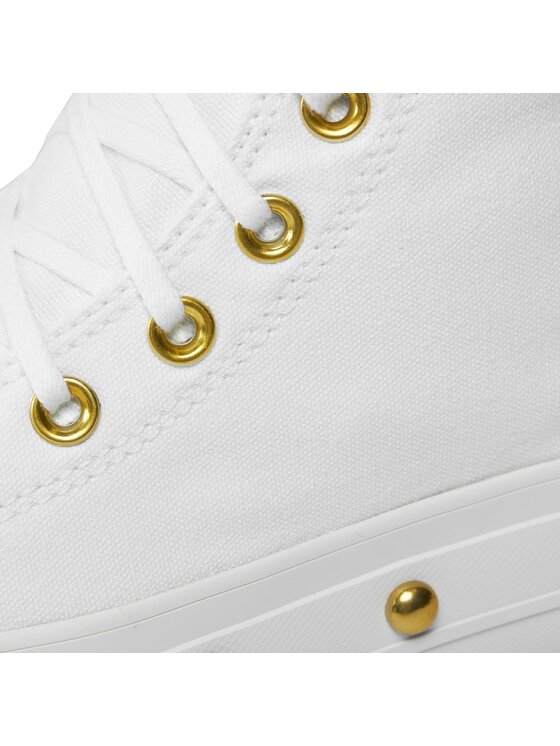 Converse Converse Trampki Chuck Taylor All Star Lift Platform Star Studded A06787C Biały
