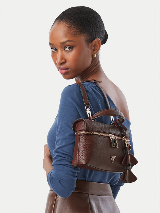 Guess Ročna torba Danielle Mini HWZG22 27770 Rjava