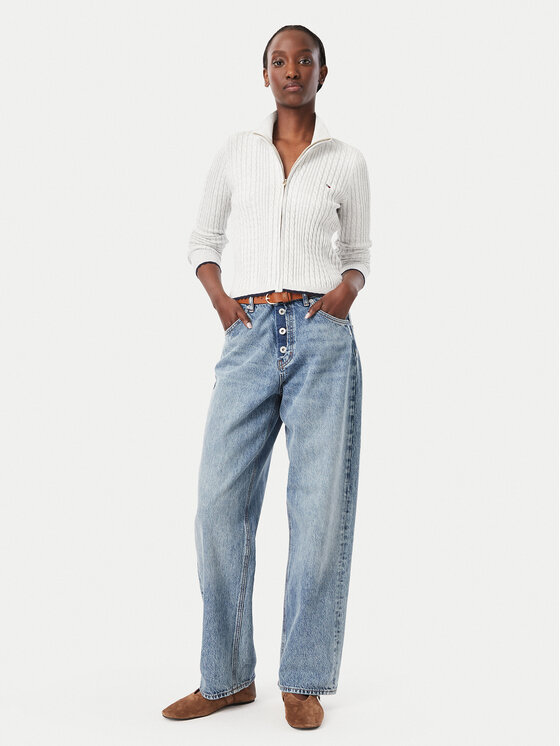 Tommy Jeans Tommy Jeans Kardigan DW0DW23355 Szary Slim Fit