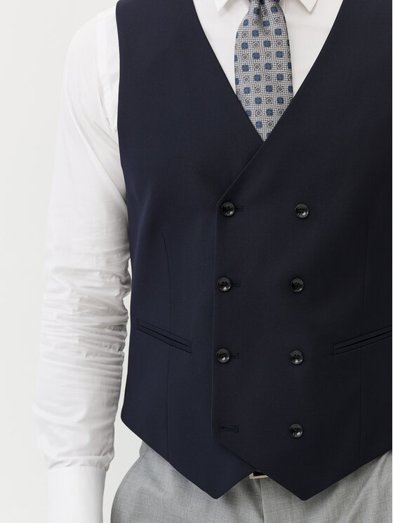 Evenemen Evenemen Kamizelka garniturowa Boston Granatowy Slim Fit