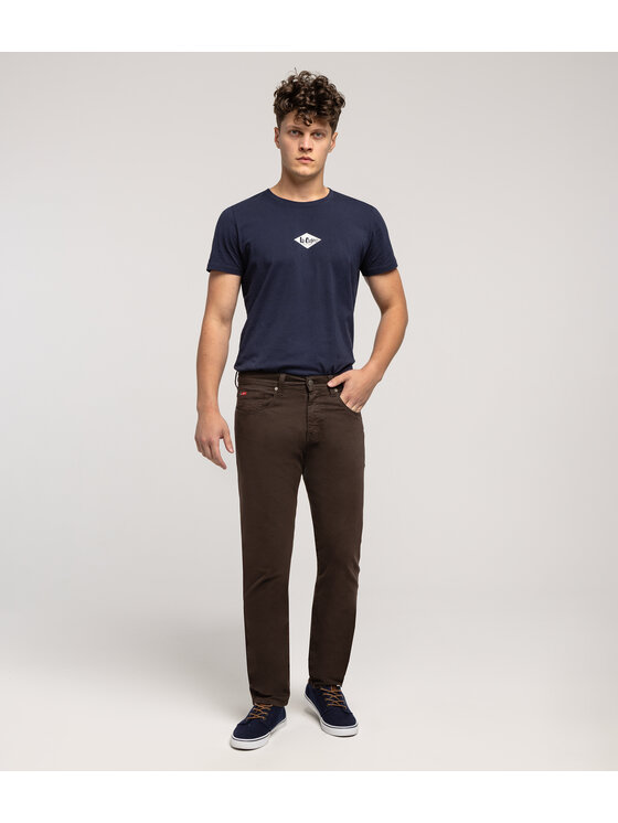 Lee Cooper Lee Cooper Chinosy LC7504 2025 Brązowy Tapered Fit