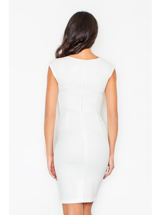 FIGL FIGL Sukienka M378 Écru Regular Fit