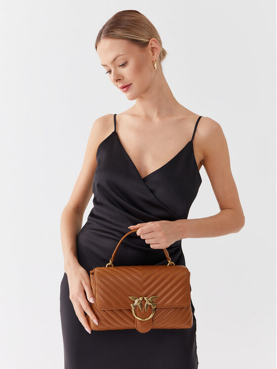 Borsa Pinko Love One Classic In Nappa Trapuntata – Fibbia Love Birds E Tracolla Regolabile - 3