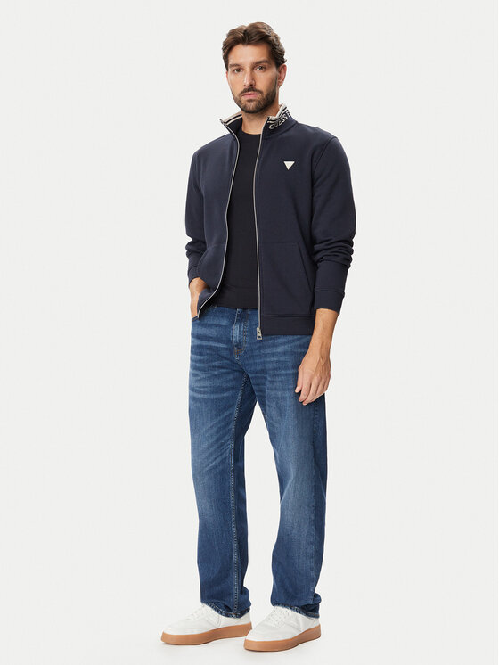 Guess Guess Bluza M6BQ52 K6169 Granatowy Slim Fit