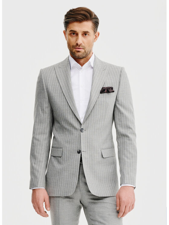 Pako Lorente Pako Lorente Marynarka P25SF-3G-025 Szary Slim Fit