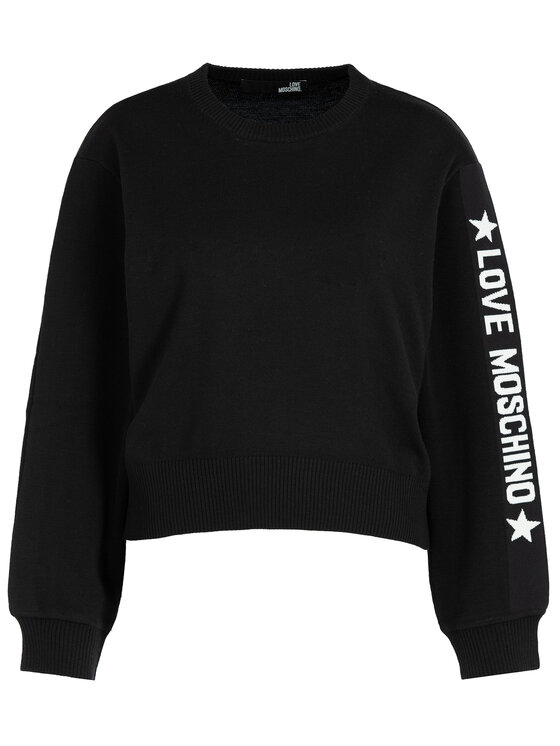 LOVE MOSCHINO LOVE MOSCHINO Pulover WSG6210X0377 Črna Oversize