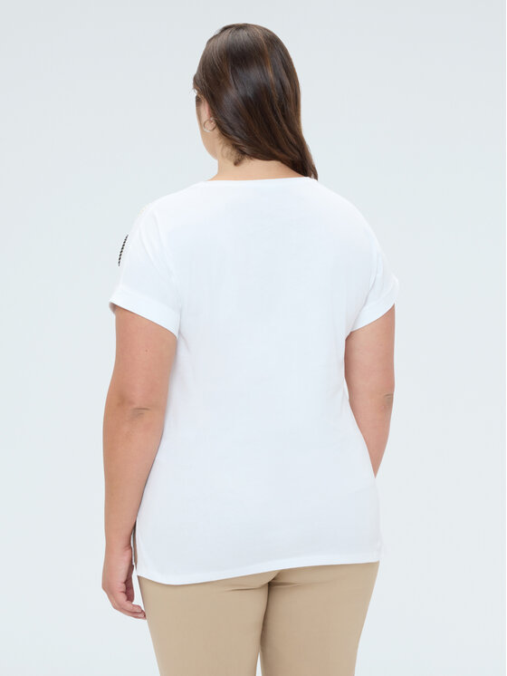 Fiorella Rubino Fiorella Rubino T-Shirt G0E8L009341N011 Biały Regular Fit
