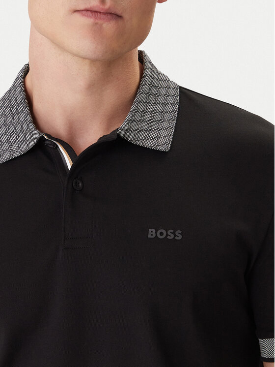 BOSS BOSS Поло 50554583 Чорний Regular Fit
