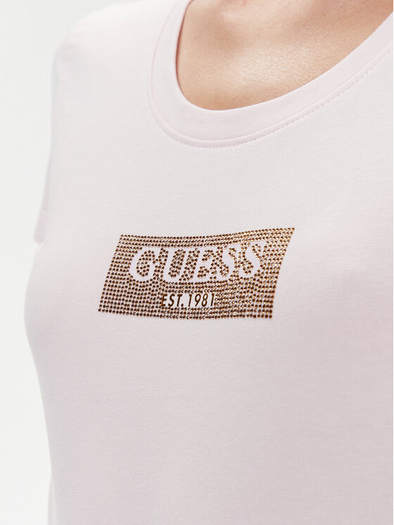 Guess T-shirt W4GI24 J1314 Arancione Slim Fit