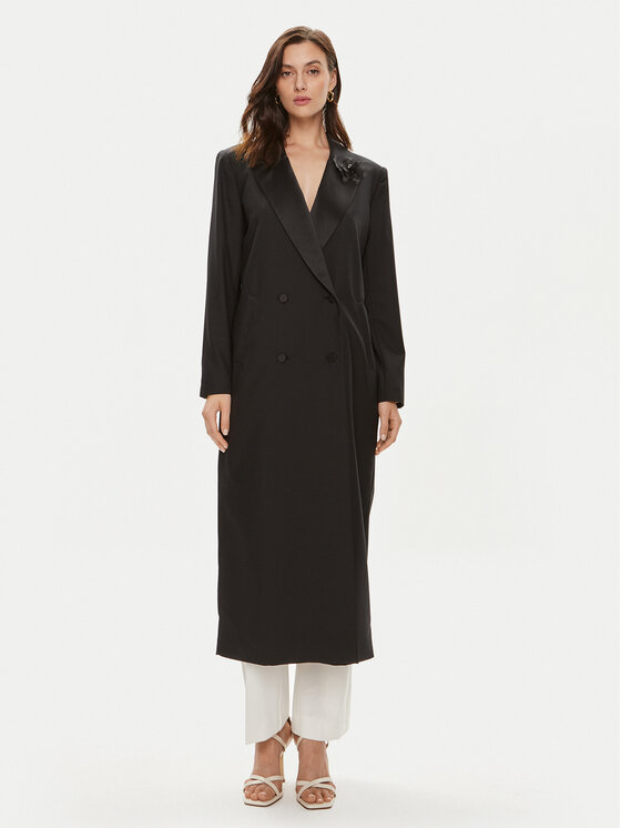 Custommade Custommade Преходно палто Harper 999483805 Черен Regular Fit