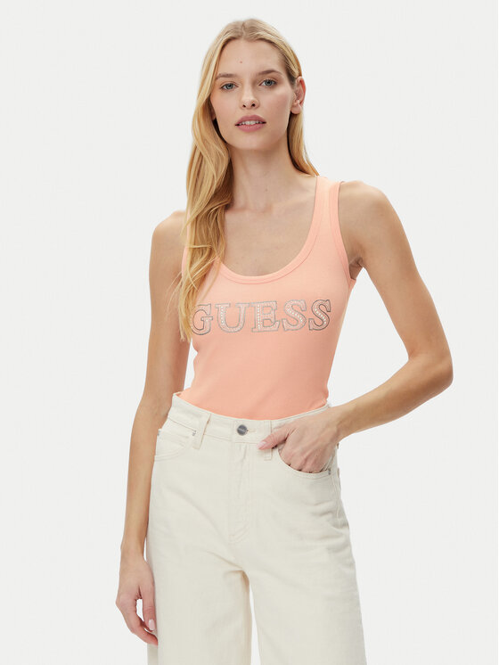 Guess Guess Top W5GP29 KA0H1 Beež Regular Fit