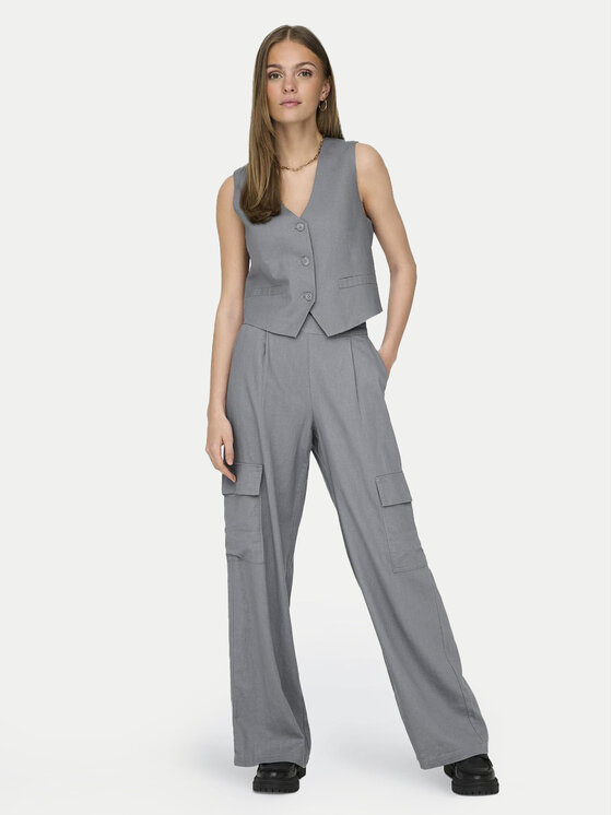 JDY JDY Pantaloni di tessuto Say 15325001 Grigio Wide Leg