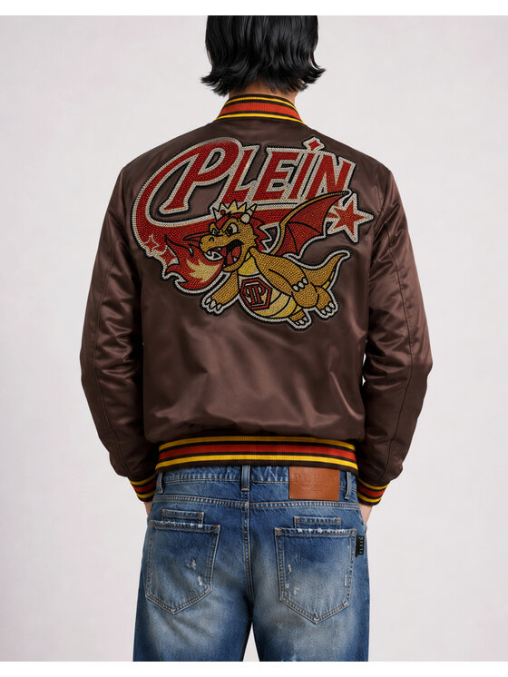 PHILIPP PLEIN PHILIPP PLEIN Bunda bomber 31144 Hnědá Regular Fit