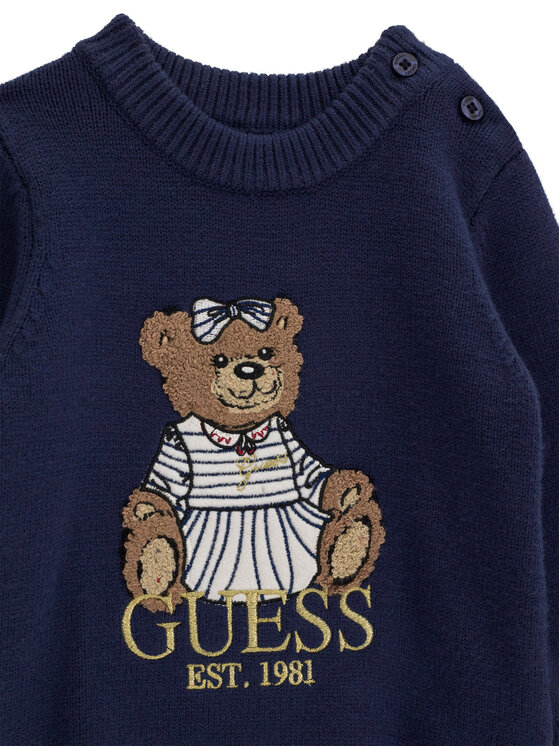 Guess Guess Džemper haljina A6BK06 Z1316 Tamnoplava Regular Fit
