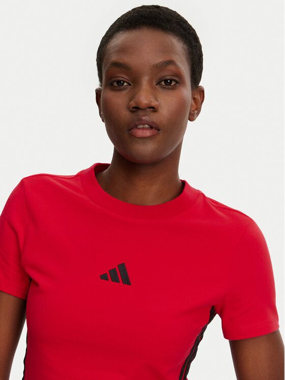 adidas adidas T-shirt Essentials 3-Stripes JE1242 Crvena Slim Fit