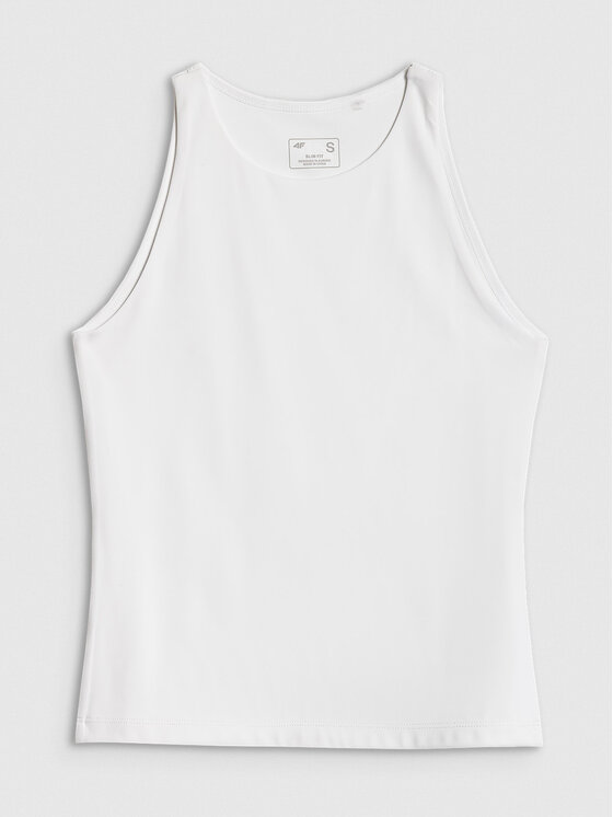 4F 4F Tank top ESSENTIAL 4 Biały Slim Fit