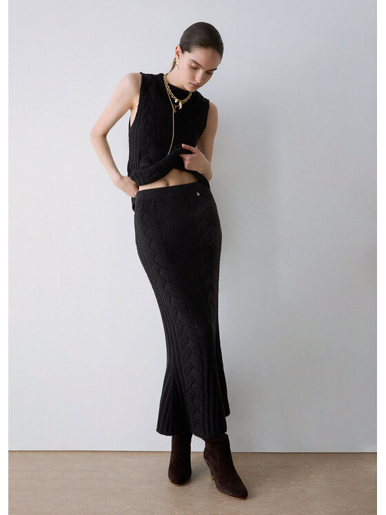 Liu Jo Liu Jo Gonna maxi CF6118MA37R22222 Nero Regular Fit