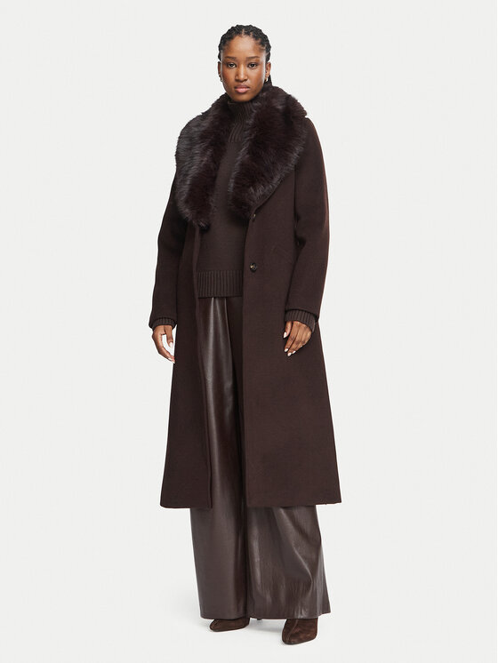 Michael Kors Michael Kors Płaszcz wełniany 77G7569M11 Brązowy Regular Fit